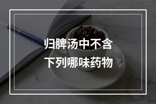 归脾汤中不含下列哪味药物