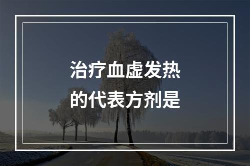 治疗血虚发热的代表方剂是