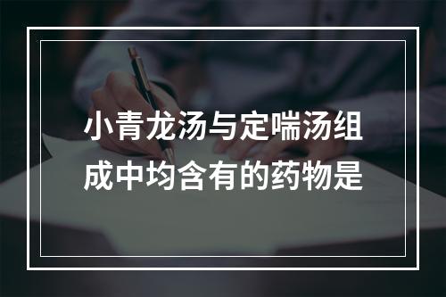 小青龙汤与定喘汤组成中均含有的药物是