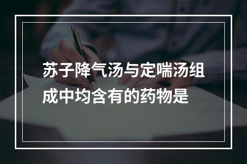 苏子降气汤与定喘汤组成中均含有的药物是