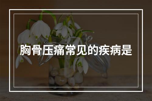 胸骨压痛常见的疾病是