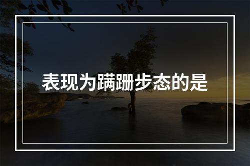 表现为蹒跚步态的是