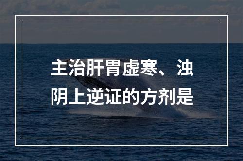 主治肝胃虚寒、浊阴上逆证的方剂是