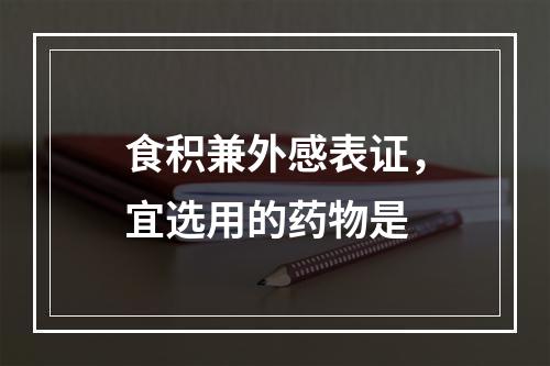 食积兼外感表证，宜选用的药物是