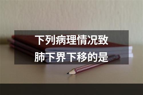 下列病理情况致肺下界下移的是