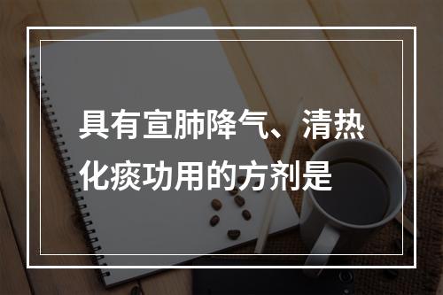 具有宣肺降气、清热化痰功用的方剂是