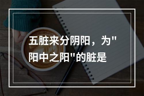 五脏来分阴阳，为