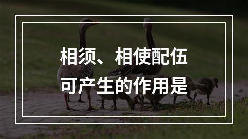 相须、相使配伍可产生的作用是