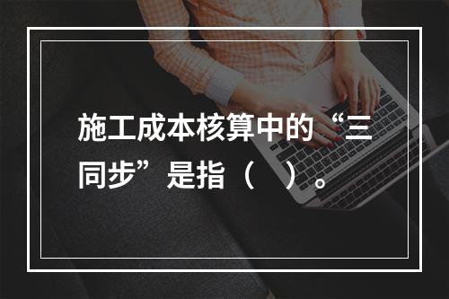 施工成本核算中的“三同步”是指（　）。