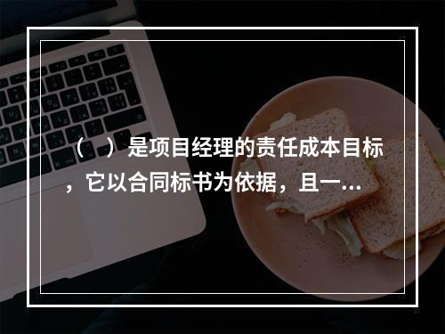 （　）是项目经理的责任成本目标，它以合同标书为依据，且一般情