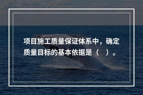 项目施工质量保证体系中，确定质量目标的基本依据是（　）。