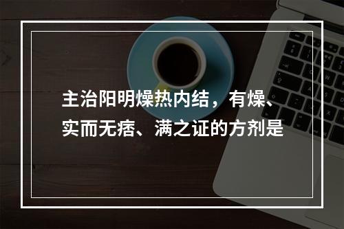 主治阳明燥热内结，有燥、实而无痞、满之证的方剂是