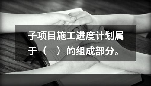 子项目施工进度计划属于（　）的组成部分。