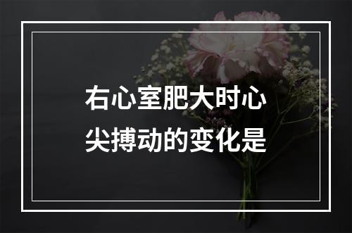 右心室肥大时心尖搏动的变化是