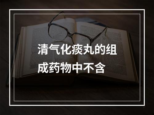 清气化痰丸的组成药物中不含