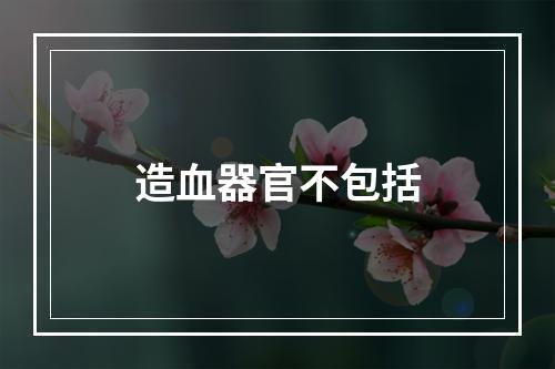 造血器官不包括