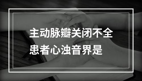 主动脉瓣关闭不全患者心浊音界是