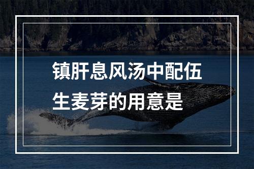 镇肝息风汤中配伍生麦芽的用意是