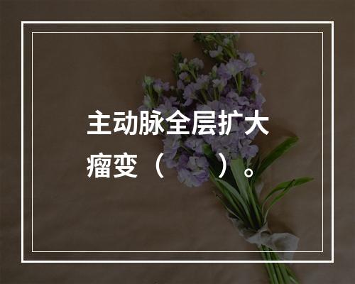 主动脉全层扩大瘤变（　　）。