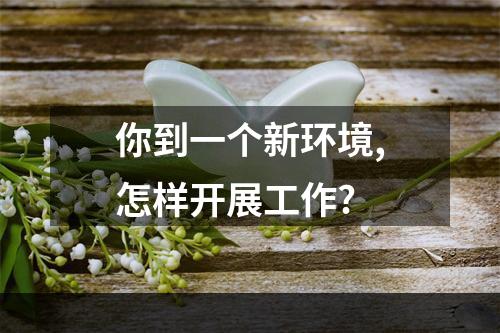 你到一个新环境,怎样开展工作?