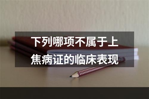 下列哪项不属于上焦病证的临床表现