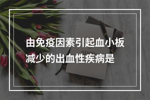 由免疫因素引起血小板减少的出血性疾病是