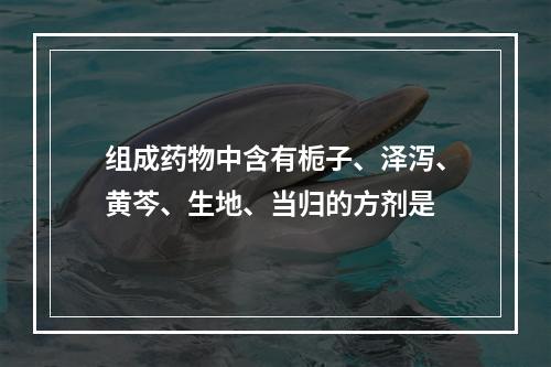 组成药物中含有栀子、泽泻、黄芩、生地、当归的方剂是