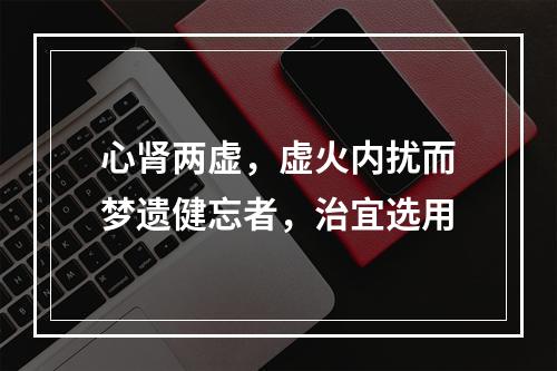 心肾两虚，虚火内扰而梦遗健忘者，治宜选用