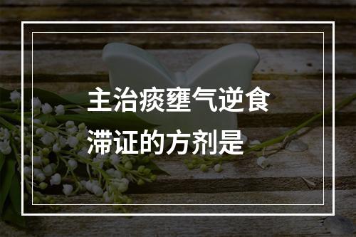 主治痰壅气逆食滞证的方剂是