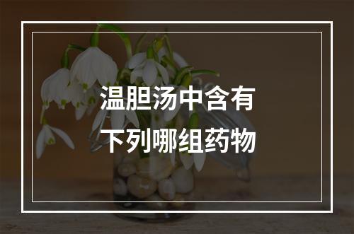 温胆汤中含有下列哪组药物