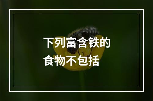 下列富含铁的食物不包括