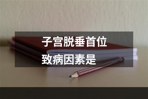 子宫脱垂首位致病因素是