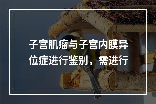 子宫肌瘤与子宫内膜异位症进行鉴别，需进行