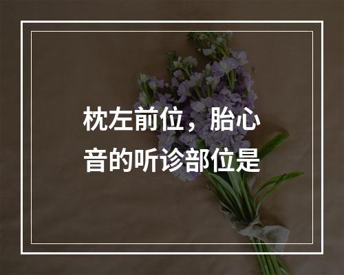 枕左前位，胎心音的听诊部位是