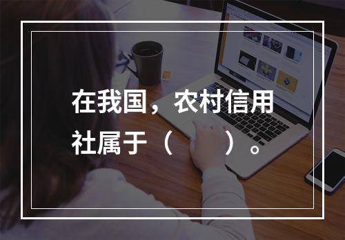 在我国，农村信用社属于（　　）。