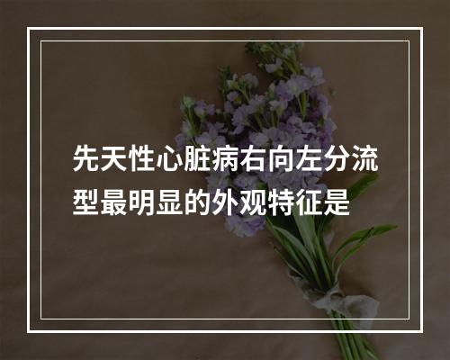 先天性心脏病右向左分流型最明显的外观特征是