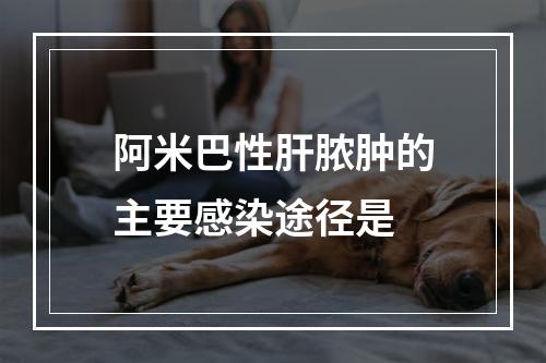 阿米巴性肝脓肿的主要感染途径是