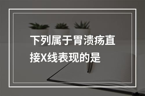 下列属于胃溃疡直接X线表现的是