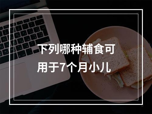 下列哪种辅食可用于7个月小儿