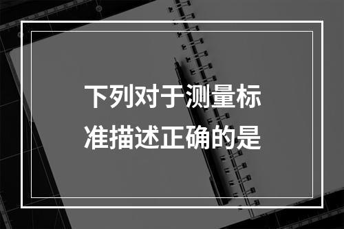 下列对于测量标准描述正确的是