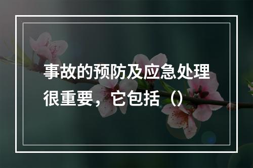 事故的预防及应急处理很重要，它包括（）