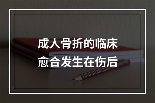 成人骨折的临床愈合发生在伤后