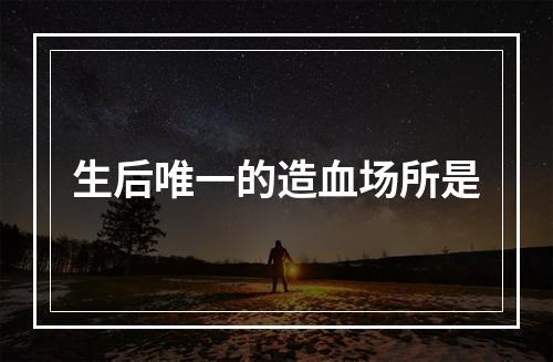 生后唯一的造血场所是