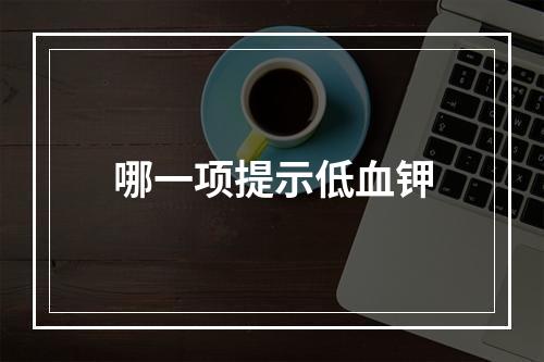 哪一项提示低血钾