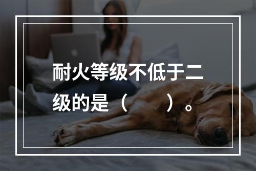 耐火等级不低于二级的是（  ）。