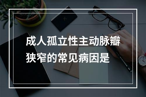 成人孤立性主动脉瓣狭窄的常见病因是