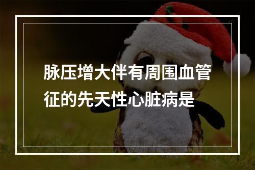 脉压增大伴有周围血管征的先天性心脏病是