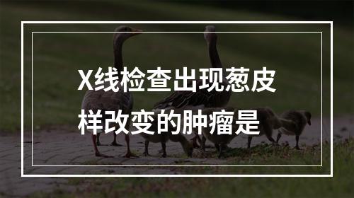 X线检查出现葱皮样改变的肿瘤是