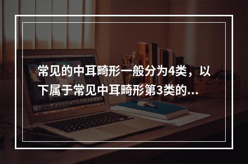 常见的中耳畸形一般分为4类，以下属于常见中耳畸形第3类的是