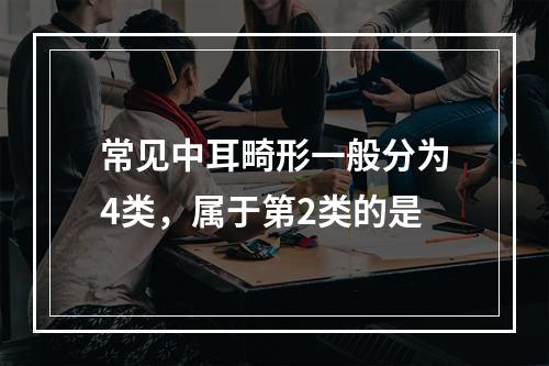 常见中耳畸形一般分为4类，属于第2类的是